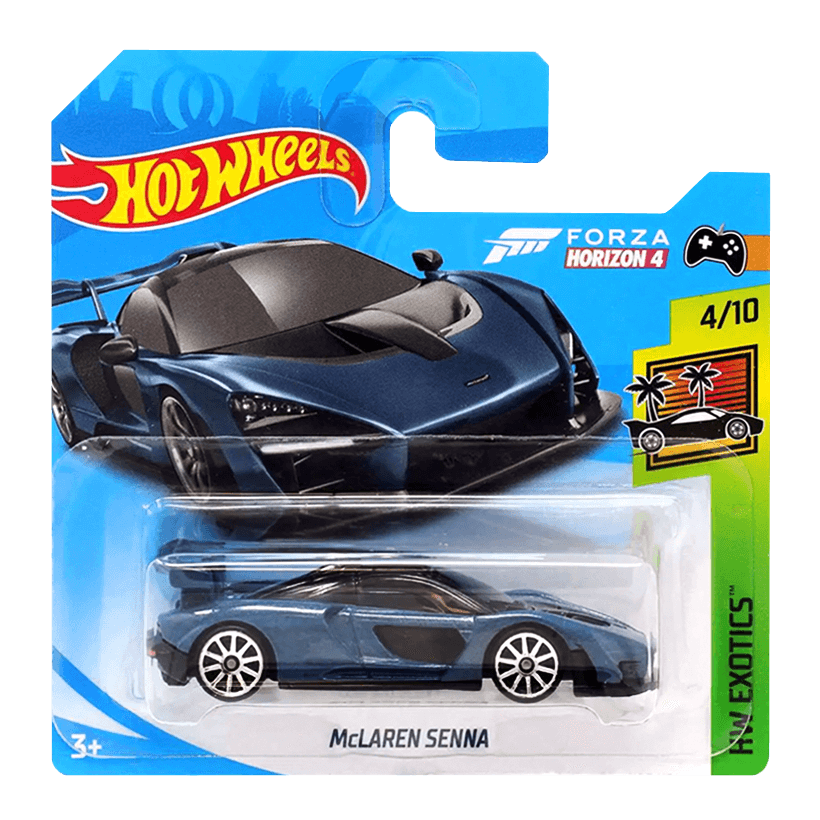 Машинка Базова Hot Wheels Forza Horizon 4 McLaren Senna Exotics 1:64 FYB46 Dark Blue - Retromagaz