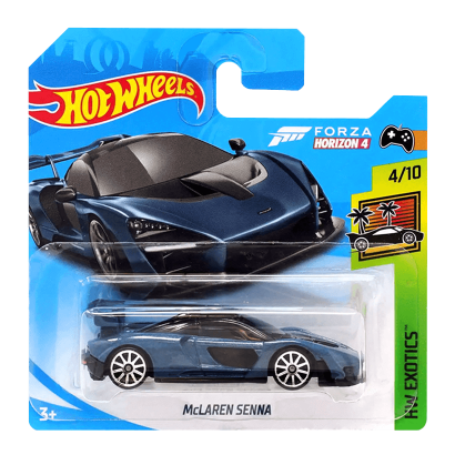 Машинка Базовая Hot Wheels Forza Horizon 4 McLaren Senna Exotics 1:64 FYB46 Dark Blue - Retromagaz