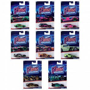 Набір Тематична Машинка Hot Wheels Neon Speeders HLH72 2024-1 8шт - Retromagaz