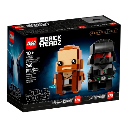 Набор Lego Star Wars Оби-Ван Кеноби и Дарт Вейдер 40547 BrickHeadz Новый - Retromagaz