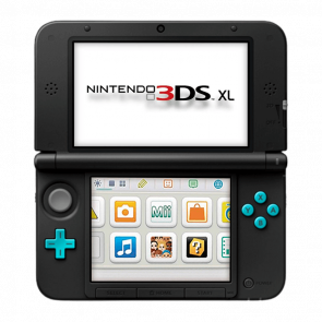 Консоль Nintendo 3DS XL Модифікована 32GB Turquoise Black + 10 Вбудованих Ігор Б/У Нормальний - Retromagaz