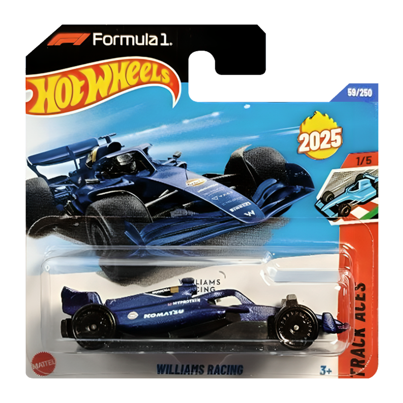 Машинка Базова Hot Wheels Williams Racing Formula 1 Track Aces 1:64 JBC07 Blue - Retromagaz