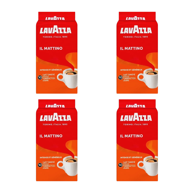 Набір Кава Мелена 4шт Lavazza Il Mattino 250g - Retromagaz