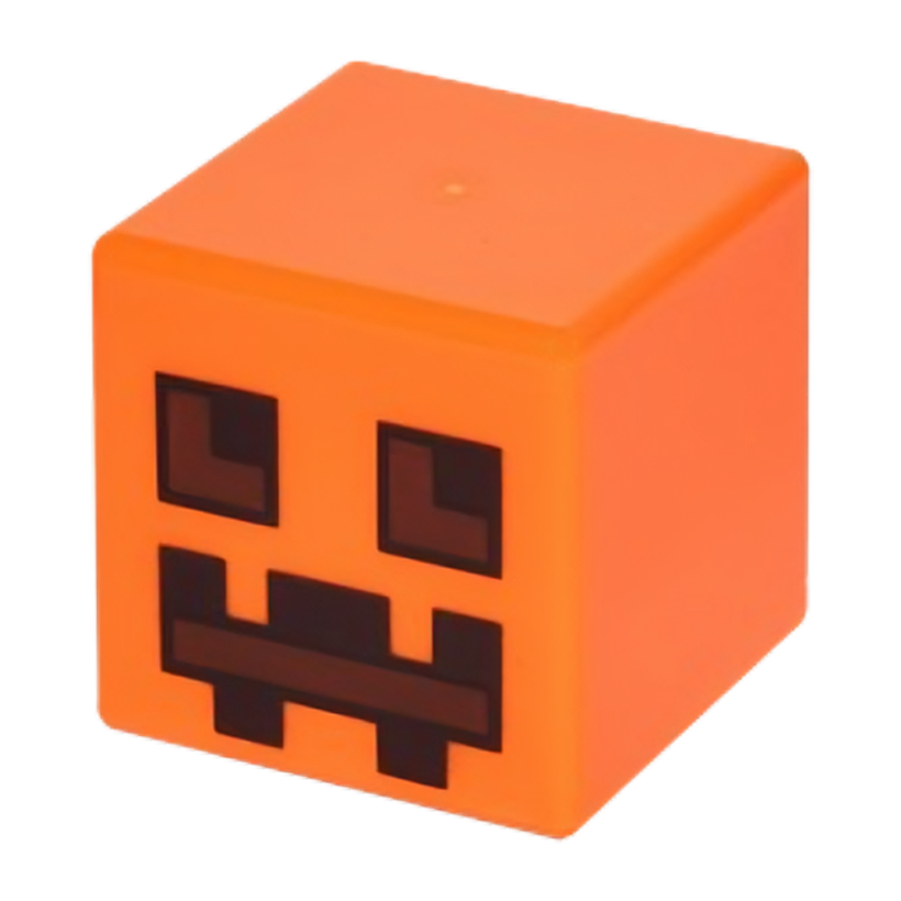 Фигурка 2шт Lego Minecraft Head Modified Cube Pumpkin Jack O' Lantern Snow Golem Games 19729pb001 Б/У - Retromagaz