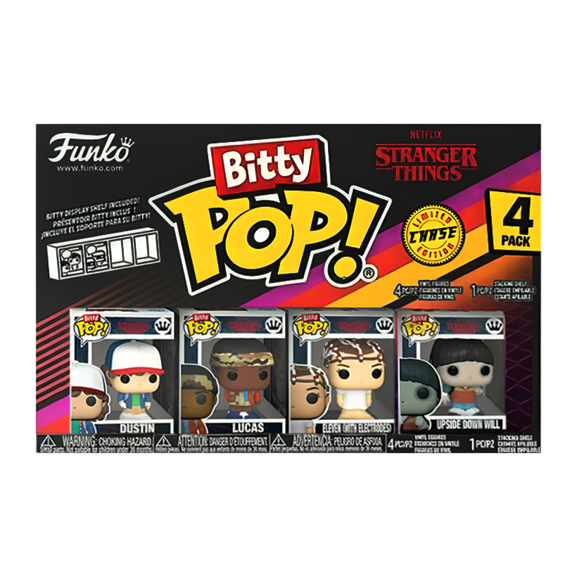 Пак Фігурок FUNKO POP! Bitty Pop! Stranger Things Дастін Upside Down Will Chase 23mm 83662 - Retromagaz