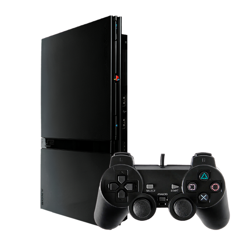Набір Консоль Sony PlayStation 2 Slim SCPH-7xxx Chip Black Б/У  + Геймпад Дротовий RMC Новий - Retromagaz