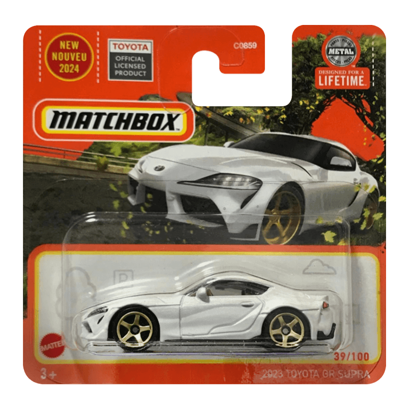 Машинка Большой Город Matchbox 2023 Toyota GR Supra Road Trip 1:64 HVL09/HVN37 White - Retromagaz