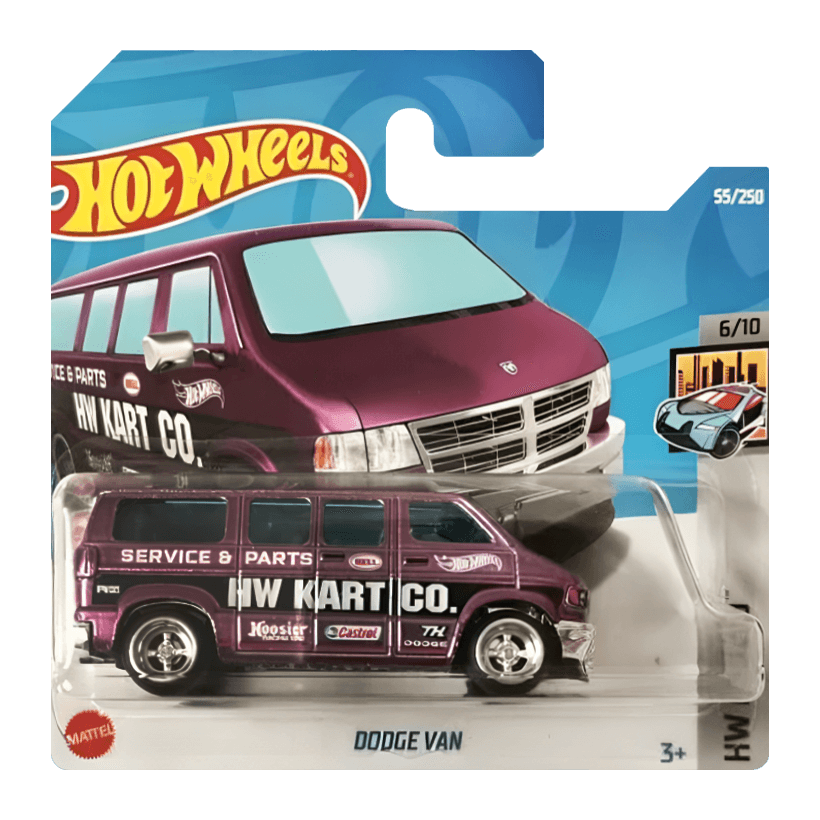Машинка Базова Hot Wheels Dodge Van Super Treasure Hunt STH Metro 1:64 HCY16 Purple - Retromagaz