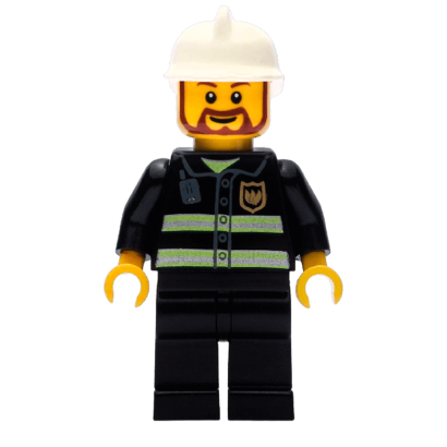 Фігурка Lego 973pb0300 Reflective Stripes White Helmet City Fire cty0055 Б/У - Retromagaz