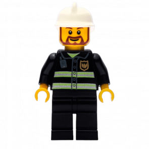 Фигурка Lego 973pb0300 Reflective Stripes White Helmet City Fire cty0055 Б/У