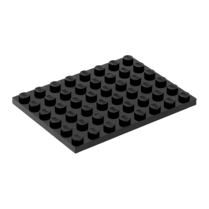 Пластина Lego Обычная 6 x 8 3036 303626 Black 10шт Б/У - Retromagaz