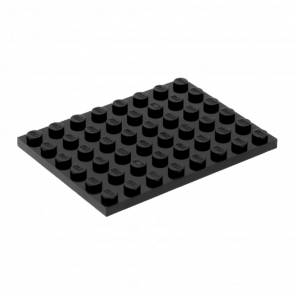 Пластина Lego Звичайна 6 x 8 3036 303626 Black 10шт Б/У - Retromagaz