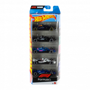 Машинка Базова 5шт Hot Wheels Formula One F1 Race Team 1:64 JKG12 Black - Retromagaz