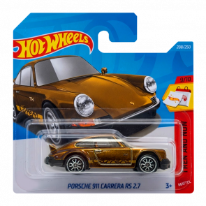 Машинка Базова Hot Wheels Porsche 911 Carrera RS 2.7 Super Treasure Hunt STH Then and Now 1:64 JJM24 Brown - Retromagaz