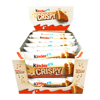 Упаковка шоколадних батончиків Kinder Crispy 34 г х 14 шт - Retromagaz