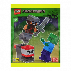 Конструктор Lego Фигурка Hero with Zombie and TNT Launcher Minecraft 662510 Новый - Retromagaz
