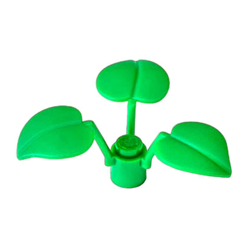 Рослина Lego Flower Stem with 3 Large Leaves x8 6255 4106895 6269046 Green Б/У - Retromagaz