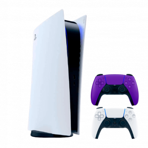 Набор Консоль Sony PlayStation 5 Digital Edition 825GB (9907381) White Новый  + Геймпад Беспроводной DualSense Purple - Retromagaz