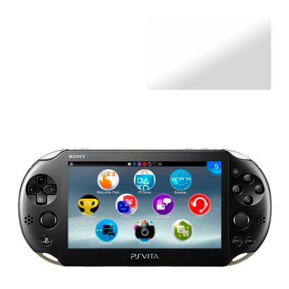 Набор Консоль Sony PlayStation Vita Slim Модифицированная 64GB Black + 5 Встроенных Игр Б/У  + Чехол Мягкий RMC Новый + Стекло  Trans Clear - Retromagaz