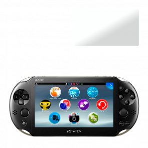 Набір Консоль Sony PlayStation Vita Slim Модифікована 64GB Black + 5 Вбудованих Ігор Б/У + Скло RMC Trans Clear Новий