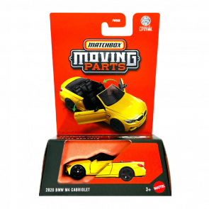 Тематическая Машинка Matchbox 2020 BMW M4 Cabriolet Moving Parts 1:64 JBW85 Yellow