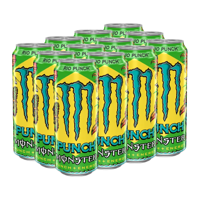 Набор Напиток Энергетический 12шт Monster Energy Juice Rio Punch 500ml - Retromagaz