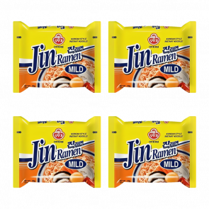 Набір Локшина Ottogi 4шт Jin Ramen Mild з Яловичиною Середньо Гостра 120g Набір Локшина Ottogi 4шт Jin Ramen Mild з Яловичиною Середньо Гостра 120g - Retromagaz