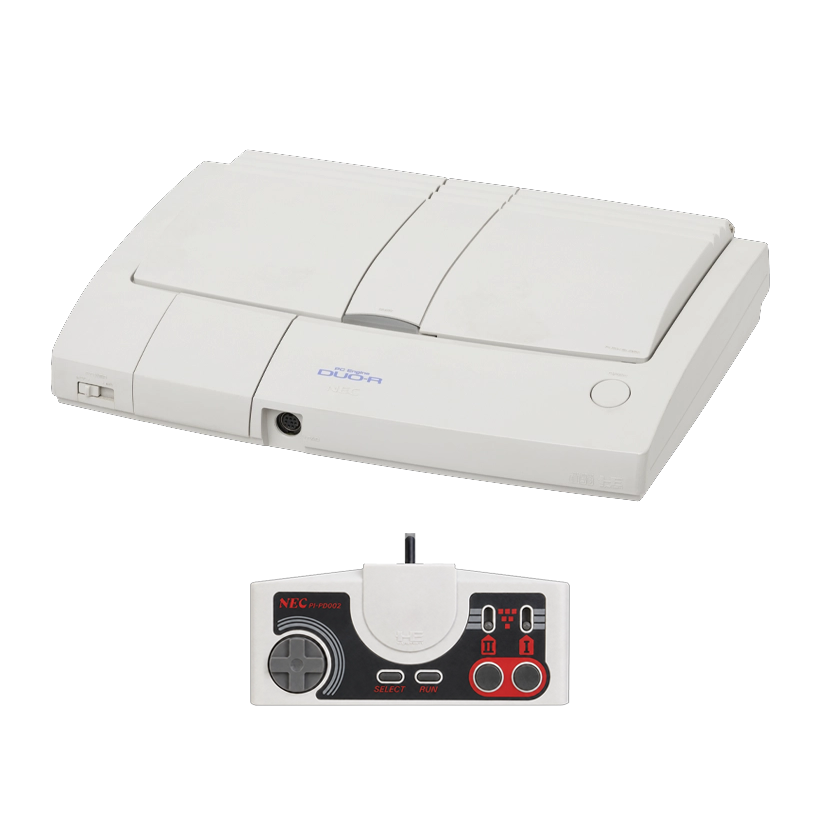 Набір Консоль NEC PC Engine Duo-R PI-TG10 White Вживаний  + Геймпад Дротовий Turbo Pad - Retromagaz