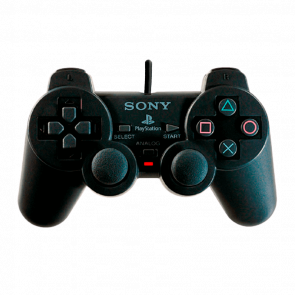 Геймпад Проводной Sony PlayStation 1 SCPH-1200 DualShock Black 2m Б/У - Retromagaz