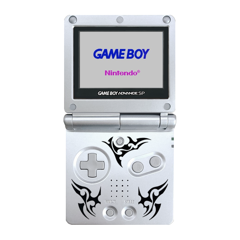 Консоль Nintendo Game Boy Advance SP AGS-001 Tribal Limited Edition Silver Б/У - Retromagaz