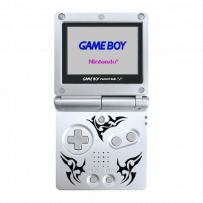 Консоль Nintendo Game Boy Advance SP AGS-001 Tribal Limited Edition Silver Б/У - Retromagaz