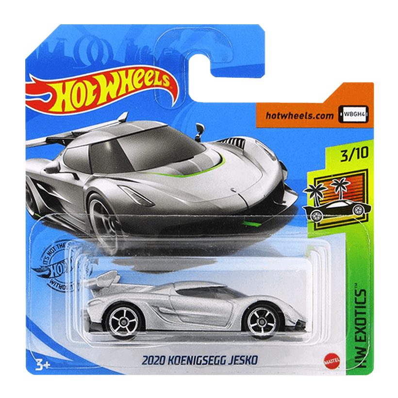 Машинка Базовая Hot Wheels 2020 Koenigsegg Jesko Exotics 1:64 GHB39 Silver - Retromagaz