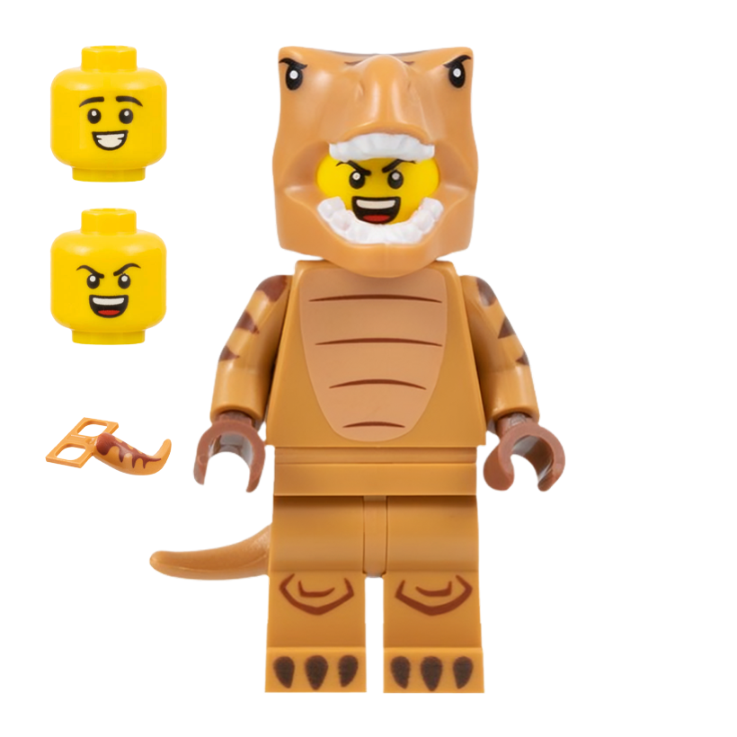 Фигурка Lego Series 24 T-Rex Costume Fan Collectible Minifigures col24-6 col417 Б/У - Retromagaz