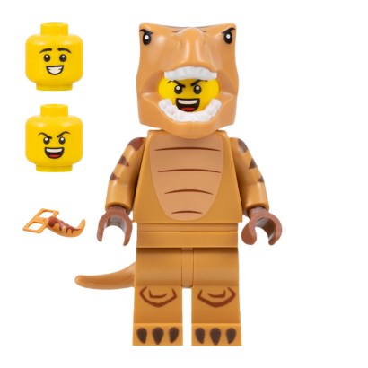 Фигурка Lego Series 24 T-Rex Costume Fan Collectible Minifigures col417 Б/У - Retromagaz