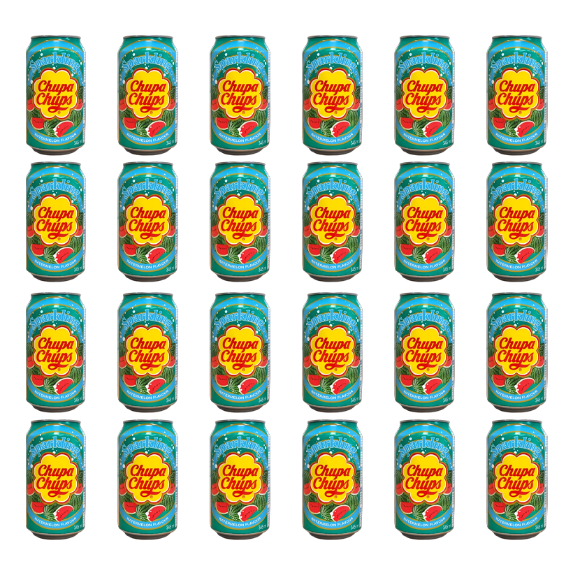 Набір Напій Chupa Chups 24шт Watermelon Flavour 345ml - Retromagaz