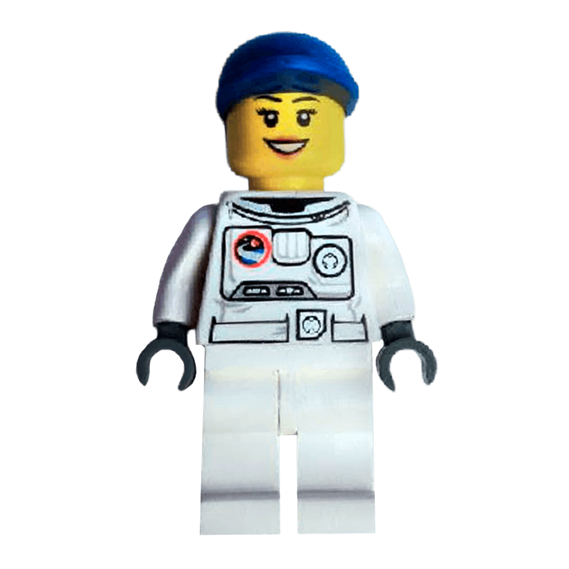 Фигурка Lego Space Port 973pb0861 Spacesuit White Legs Blue Short Bill Cap City cty0225a Б/У - Retromagaz