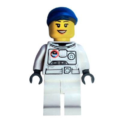 Фігурка Lego 973pb0861 Spacesuit White Legs Blue Short Bill Cap City Space Port cty0225a Б/У - Retromagaz