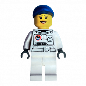 Фігурка Lego 973pb0861 Spacesuit White Legs Blue Short Bill Cap City Space Port cty0225a Б/У