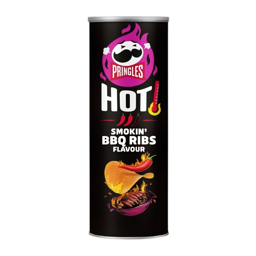 Чипси Pringles Hot Smokin' BBQ RIBS Flavour 160g - Retromagaz