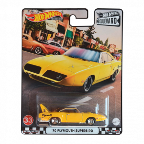 Машинка Premium Hot Wheels '70 Plymouth Superbird Boulevard 1:64 GRM06 Yellow - Retromagaz
