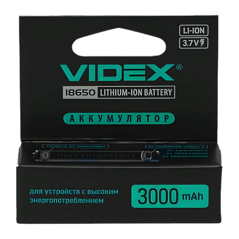 Аккумулятор Videx Li-Ion 18650  (із захистом) - Retromagaz