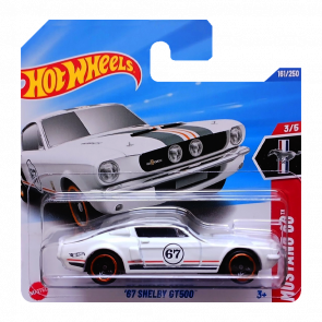 Машинка Базова Hot Wheels '68 Shelby GT500 Mustang 60th 1:64 HYY93 White Машинка Базова Hot Wheels '68 Shelby GT500 Mustang 60th 1:64 HYY93 White - Retromagaz