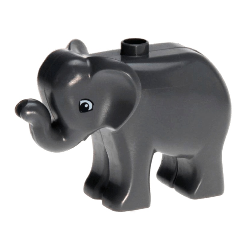 Фигурка Lego Animals Elephant Baby Eyes Squared Duplo elephc01pb02 Б/У - Retromagaz