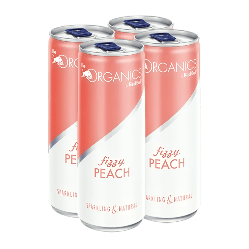 Набор Напиток 4шт Red Bull Organics Fizzy Peach 250ml - Retromagaz