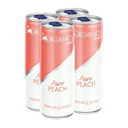 Набір Напій Енергетичний 4шт Red Bull Organics Fizzy Peach 330ml - Retromagaz