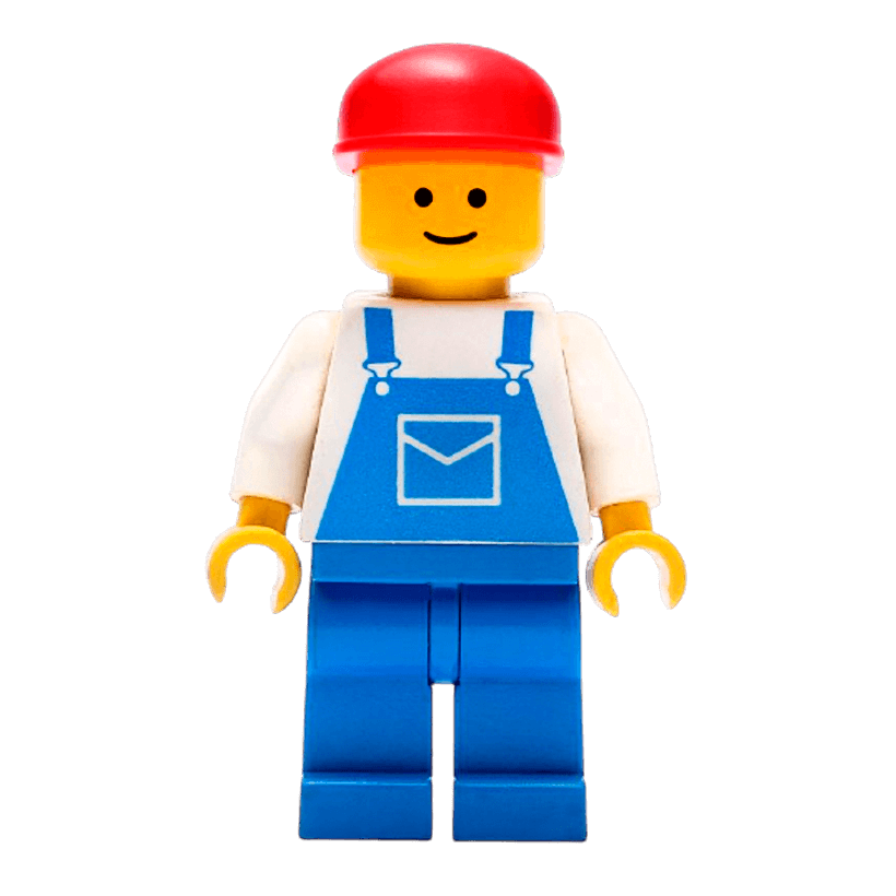 Фигурка Lego People 973pb0201 Overalls Blue with Pocket City ovr003 Б/У - Retromagaz
