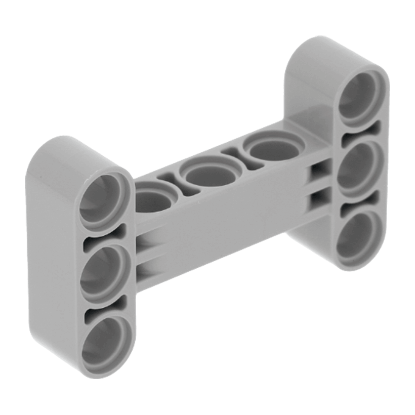 Technic 2шт Lego Балка Товста Рамка 3 x 5 14720 6055519 Light Bluish Grey Б/У - Retromagaz