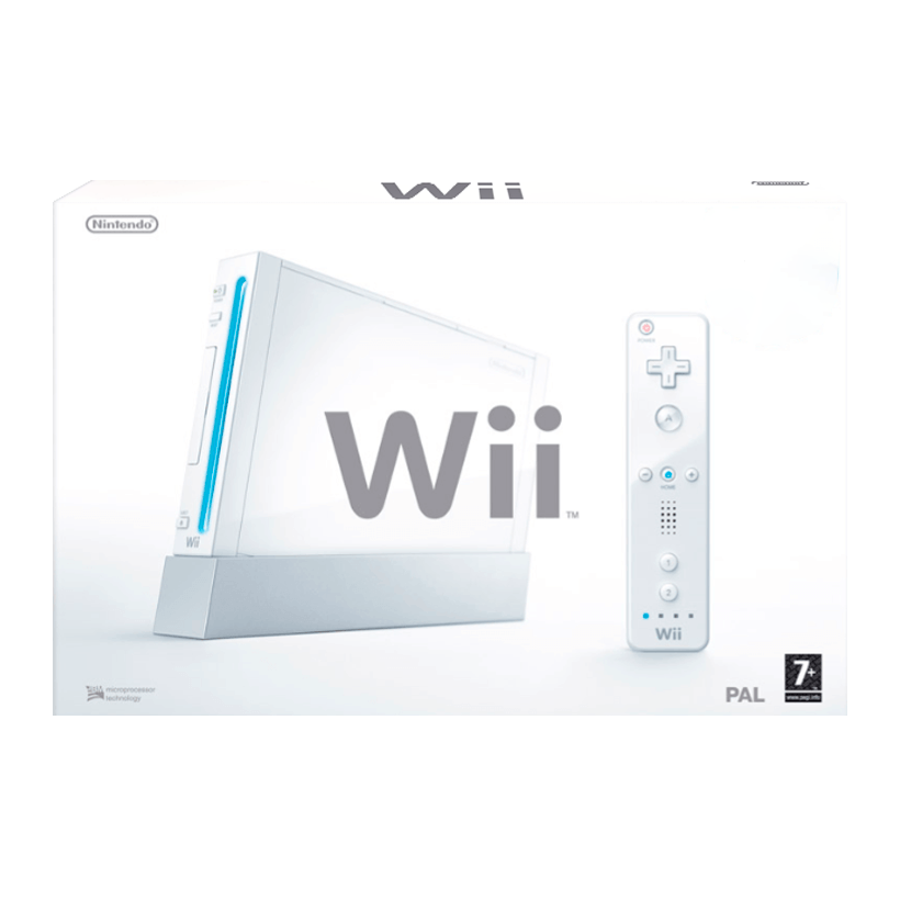 Коробка Nintendo Wii + Тримач Консолі 2шт White Б/У - Retromagaz