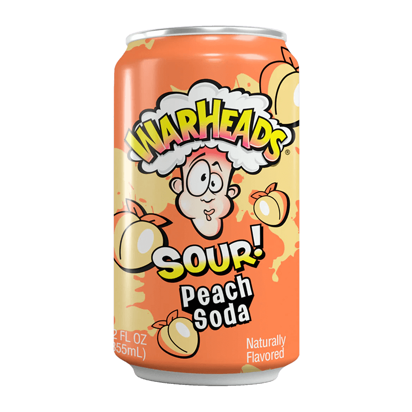 Напій Warheads Sour Peach Soda 330ml - Retromagaz