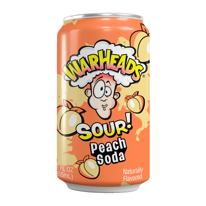 Напій Warheads Sour Peach Soda 330ml - Retromagaz